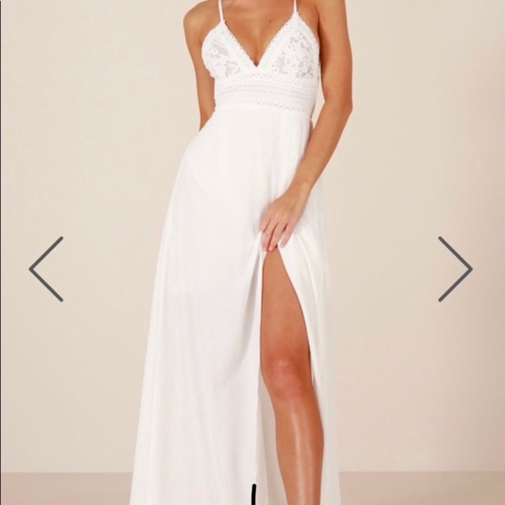 White showpo maxi dress